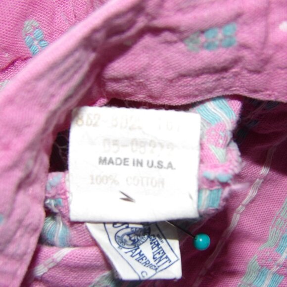 Vintage Oshkosh Overalls Flowers Print Pink Size 3/6 Months Baby - Picture 6 of 7